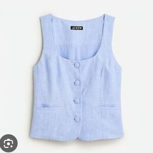 J. Crew Light Blue Sleeveless Blouse